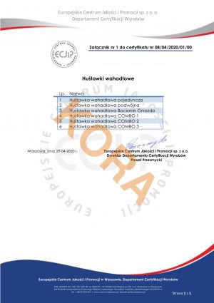 certyfikat- huśtawki wahadłowe 2020a